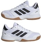 adidas Ligra 8 Indoorschuhe Kinder wei&szlig;/schwarz/gelb 4 (36 2/3 EU)