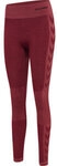 HUMMEL hmlCLEA SEAMLESS MID WAIST TIGHTS - CABERNET/APPLE BUTTER MELANGE - XS