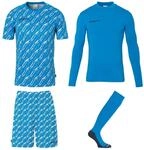 Uhlsport Progressive Torwart Set Kinder kurzarm cyan/wei&szlig; 128