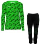 Progressive Goalkeeper Set langarm Kinder fluo gr&uuml;n/schwarz 128