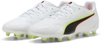 Puma King 20 Play FG/AG Fussballschuhe wei&szlig;/schwarz/rot 44