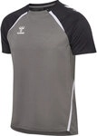 HUMMEL hmlLEAD 2.0 JERSEY S/S - STEEL GRAY/ASPHALT - 2XL