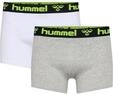 Hummel HMLMARS 2PACK BOXERS - GREY MELANGE/WHITE - 2XL