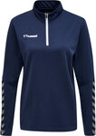 Hummel hmlAUTHENTIC HALF ZIP SWEATSHIRT WOMAN - MARINE - XS