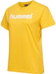 Hummel HMLGO COTTON LOGO T-SHIRT WOMAN S/S - SPORTS YELLOW - XS