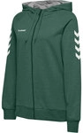 Hummel HMLGO COTTON ZIP HOODIE WOMAN - EVERGREEN - S