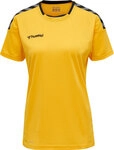 Hummel hmlAUTHENTIC POLY JERSEY WOMAN S/S - SPORTS YELLOW/BLACK - XS