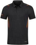 JAKO Polo Challenge XL Schwarz Meliert/Neonorange