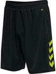 hmlCORE XK POLY SHORTS - BLACK/LIME POPSICLE - L