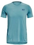 Under Armour UA HG Armour Fitted SS-BLK Glacier Blau XL