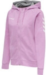 HUMMEL HMLGO COTTON ZIP HOODIE WOMAN - ORCHID - XS