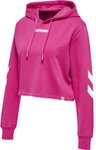 HUMMEL hmlLEGACY WOMAN CROPPED HOODIE - RASPBERRY ROSE - XS