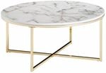 Couchtisch 80x36x80 cm mit Marmor Optik Wei&szlig;