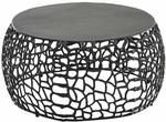 Couchtisch Metall Schwarz 66x66x30 cm Sofatisch Aluminium Rund