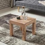 Couchtisch Massiv-Holz Akazie 45 cm breit Wohnzimmer-Tisch Design braun Landhaus-Stil