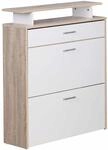 Schuhkipper Holz 80x95x24 cm Modern Sonoma Eiche