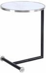 Beistelltisch Servant 210 Silber / Wei&szlig;