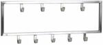 Wandgarderobe Metall Silber 50x20x4 cm Design Flurgarderobe Stahl
