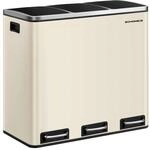 M&uuml;lltrennsystem 3 F&auml;cher 3 x 18 L mit Deckel sandbeige