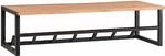 Design Wandgarderobe Akazie Massivholz / Metall 80x22x33 cm