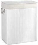 W&auml;schekorb 100 L Bambus Wei&szlig;