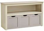 Kinderregal mit Rollen 30 x 102 x 60 cm sandbeige