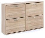 Schuhschrank geschlossen modern - 120x81x24cm Holz Schuhregal Sonoma 4 F&auml;cher