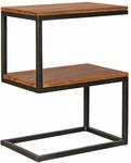 Beistelltisch AKOLA S-Form Massiv-Holz Sheesham / Metall 45 x 60 x 30 cm