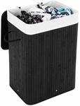 W&auml;schetonne Bambus 72 L Schwarz