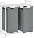 W&auml;schekorb 2 x 46 Liter mit Ablage 73 x 33 x 72 cm