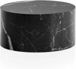 Couchtisch MONOBLOC 60x60x30 cm Schwarz Hochglanz mit Marmor Optik