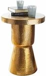 Design Beistelltisch 43x59x43 cm Aluminium Gold