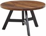 Couchtisch 60x60x35 cm Sheesham Massivholz / Metall Sofatisch Rund