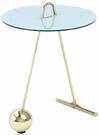Beistelltisch Pendulum 525 Gold / Wei&szlig;
