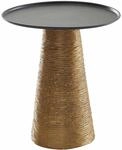 Beistelltisch Gold Schwarz 40x40x45 cm Anstelltisch Aluminium