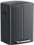 M&uuml;lleimer K&uuml;che 2 x 20 L mit Softclose-Deckel gr&uuml;ngrau