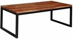 Couchtisch 110x40x60 cm Sheesham Massivholz / Metall Wohnzimmertisch
