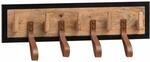 Wandgarderobe Mango Massivholz / Echtleder 60x15x6 cm