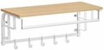 Wandgarderobe mit 5 Haken goldeichenfarben-wolkenwei&szlig;