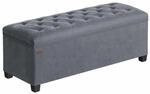Sitzhocker mit Stauraum 40 x 110 x 40 cm schiefergrau
