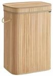 W&auml;schekorb mit Deckel aus Bambus 72 Liter naturbeige