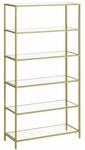 Badregal geh&auml;rtetes Glas transparent-metallisches Gold