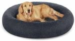 Flauschiges Hundebett &Oslash; 120 cm dunkelgrau