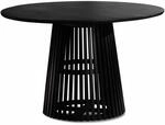 Esszimmertisch 120x120x77 cm Mango Massivholz Schwarz Esstisch Modern