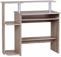 Computertisch WL1.171 Sonoma 94x90,5x48,5 cm Laptop Tisch Modern mit Tastaturauszug