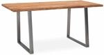 Schreibtisch 200x100x76 cm Akazie Massivholz / Metall Computertisch Baumkante