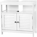 Waschbeckenschrank mit Lamellent&uuml;ren