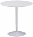 Esstisch Rund 75x75x74 cm Kleiner K&uuml;chentisch Wei&szlig; Hochglanz