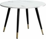 Couchtisch 60x60x41 cm mit Marmor Optik Wei&szlig; Modern