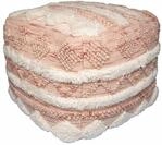 Pouf Bohist 225 Rosa / Creme 50cm x 50cm